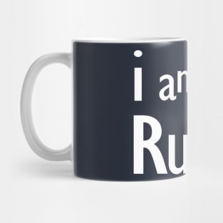 Ruler White Text Mug